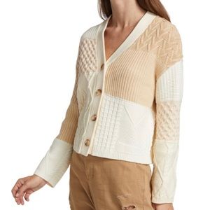 Rails Cream Patchwork Sweater